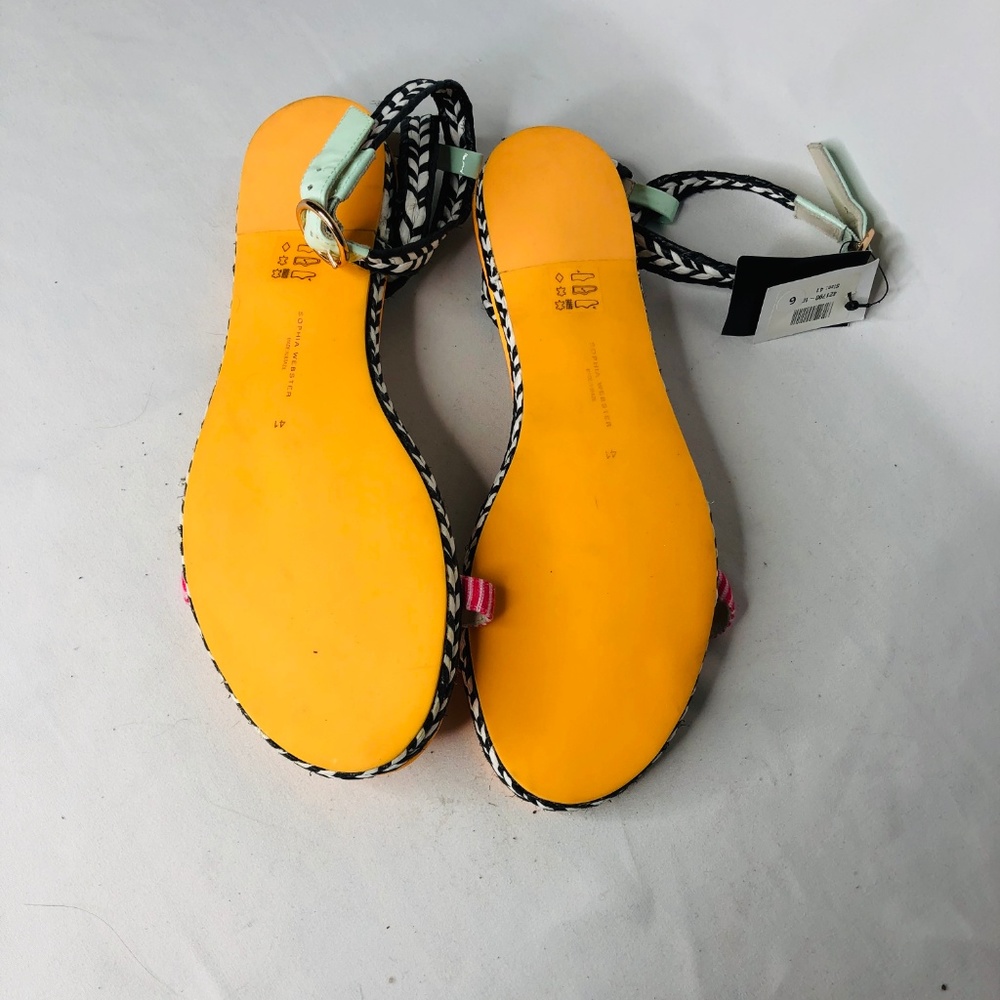 Sophia Webster Strappy Sandals Mixed Print Braided - Picture 6 of 7